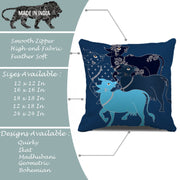 Cow Printed Cotton Canvas Cushion Cover Set of 2
